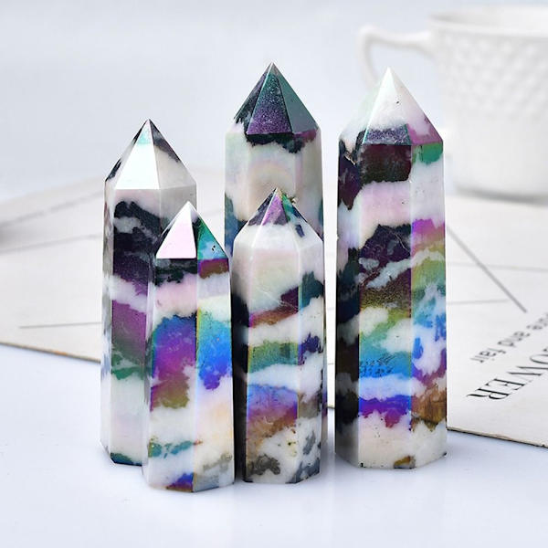 Natural Aura Crystal Column Hexagonal Crystal Tower 5CM-6CM 5cm-6cm