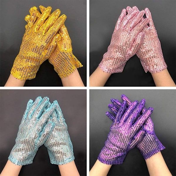 Sequins Gloves Props Gloves PURPLE purple