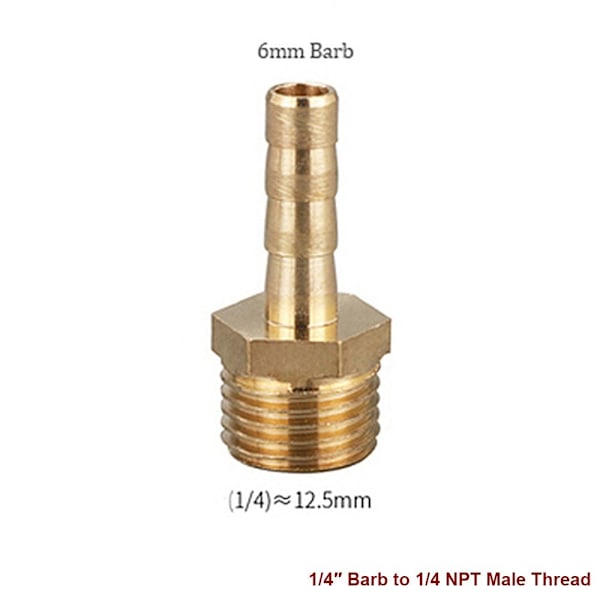 4 stk messing slange modhage luft slange fittings 1/4 NPT HANGTråd 1/4 1/4 NPT Male Thread