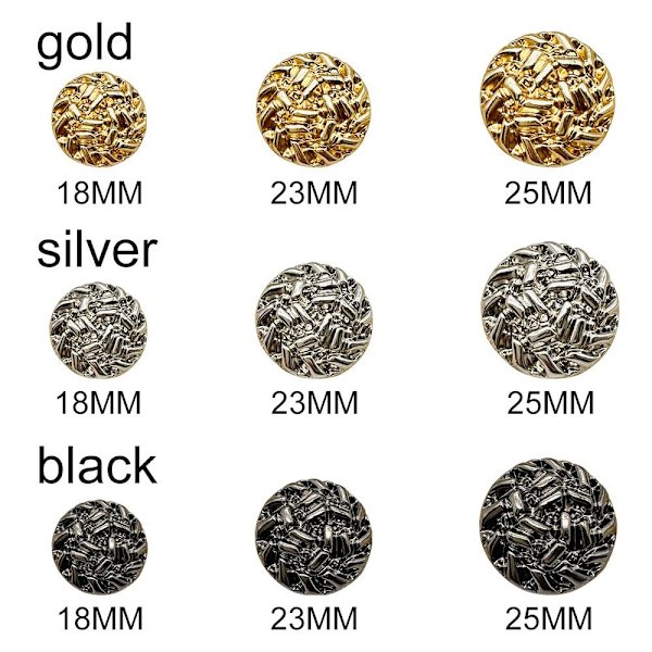 10st metallknappar skjortaknappar SILVER 18MM20ST 20ST silver 18MM20pcs-20pcs
