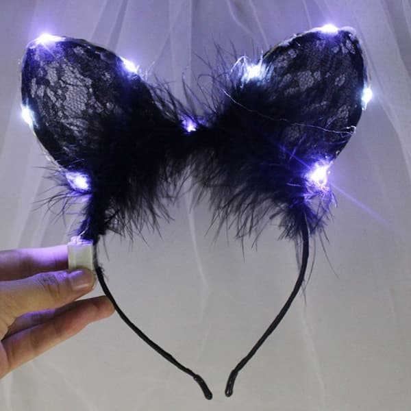 LED Feather Wreath Crown Pandebånd 2 2 2