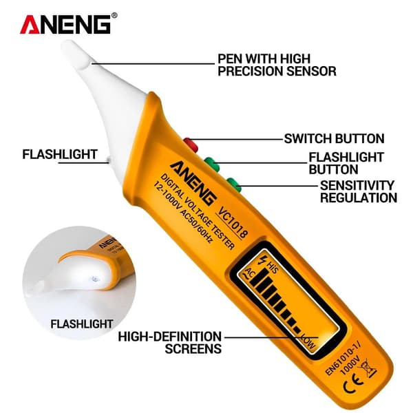 ANENG VC1018 elektrisk sensortestpenna blå