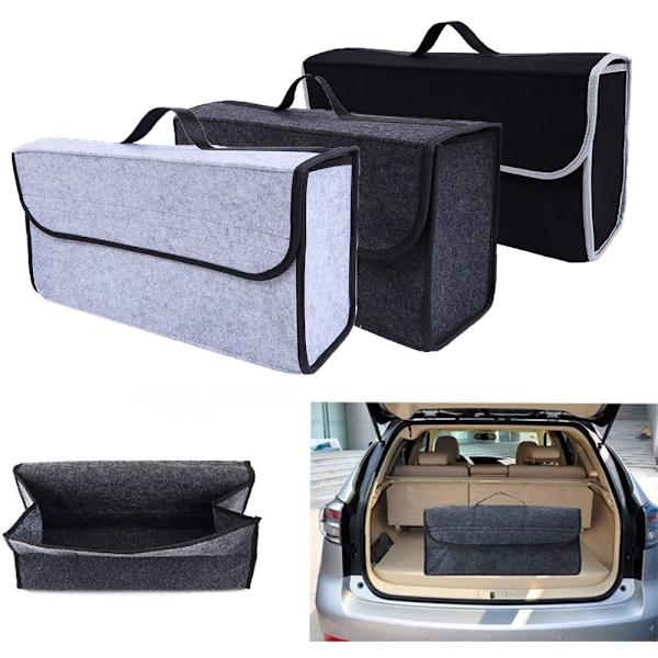 Car Boot Tidy Bag Förvaringslåda Hopfällbar Trunk Organizer black