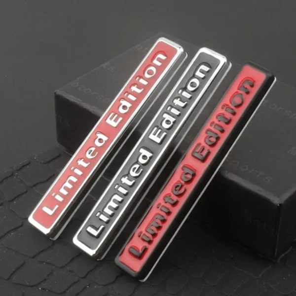 Car Limited Edition -tarra Limited Edition Metal Badge PUNAINEN PUNAINEN Red