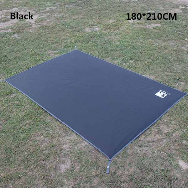Vattentät tältmatta Ultralätta ficktält SVART 180X210CM8 8 Black 180x210cm8-8