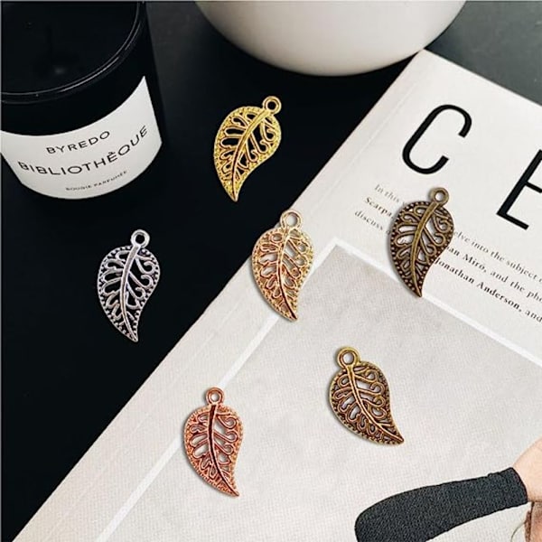 Leaf Charms Hollow Charms Hollow Filigran Leaf Charms