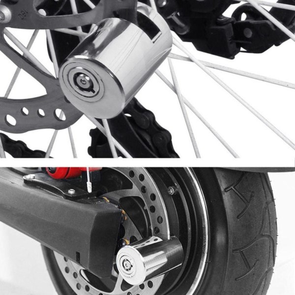 Cykel skivebremselås Tyverisikringslås Tyverisikringshjuls hængelås Silver  206e | Silver | Fyndiq