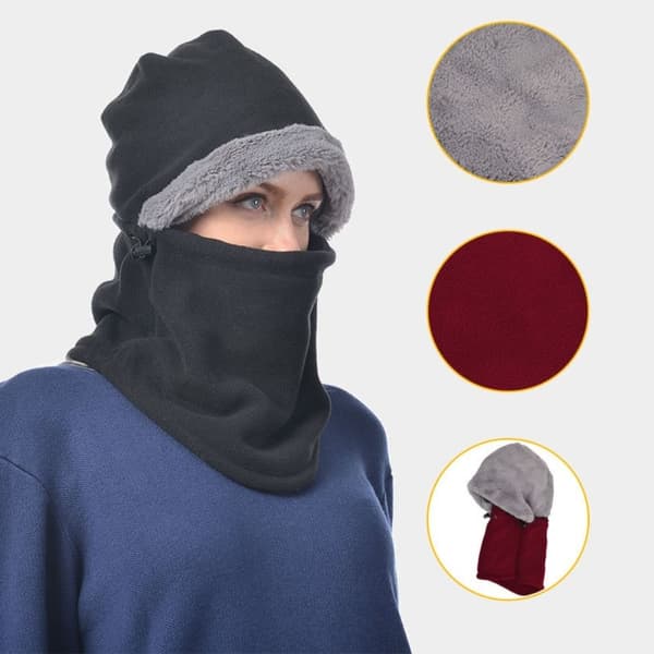 Warm Hat Hat Tørklæde SORT black