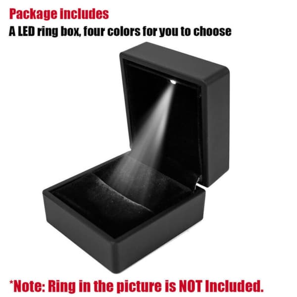 LED Ring Örhängen Box Case RÖD red