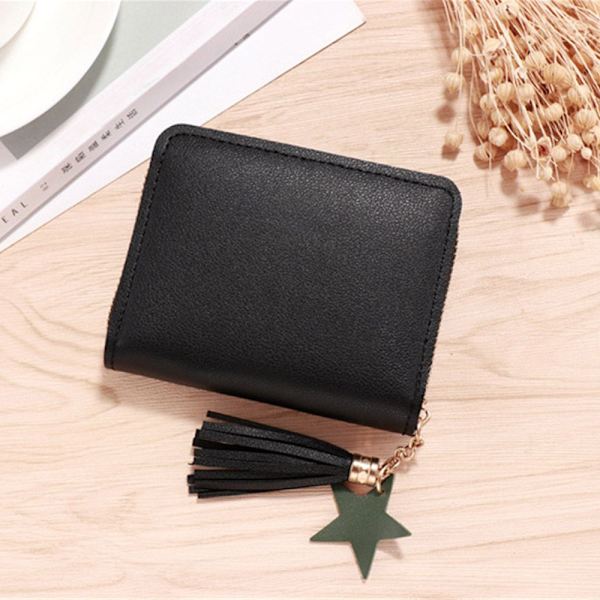 Liten Lommebok Kort Lommebok SVART black