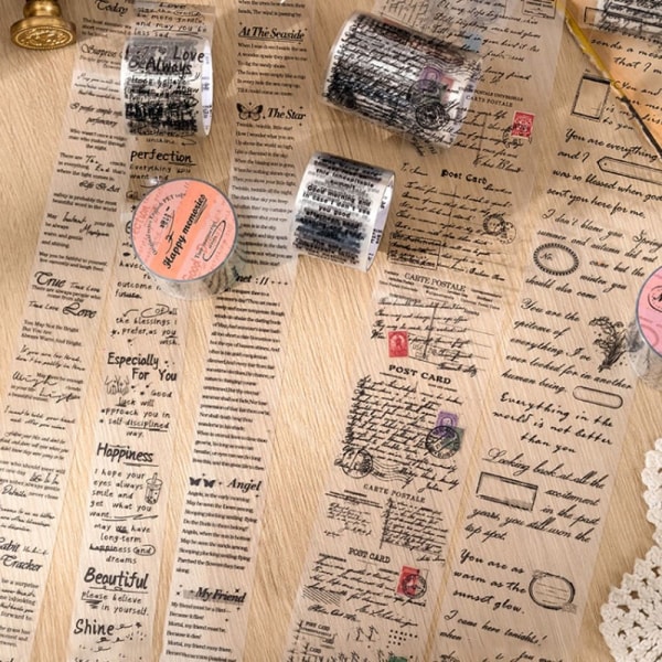 3 Stk Vintage Tape Letter Stickers E-3CM E-3CM E-3cm