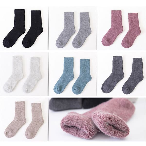 Termiske lange strømper Cashmere uldstrømper GRÅ grey