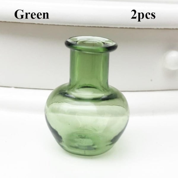 2kpl Mini lasimaljakko keittiökoristeen VIHREÄ Green