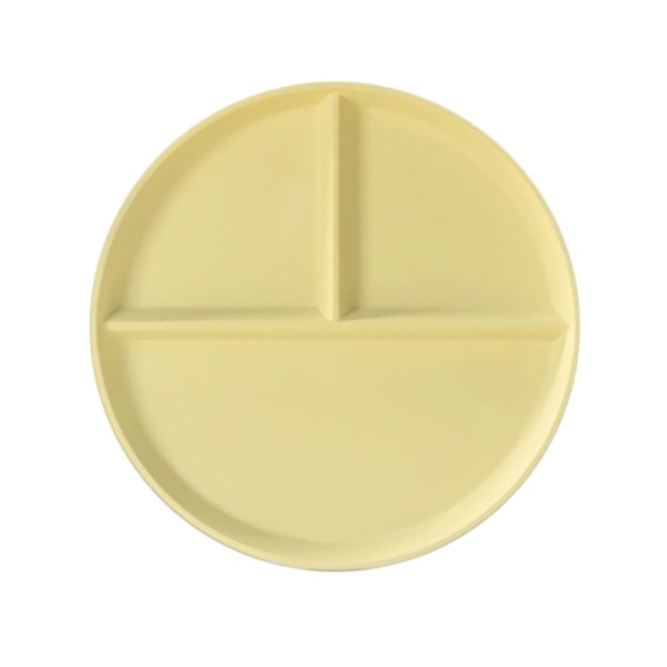3-ritiläinen lautanen pyöreät muoviset lautaset Yellow