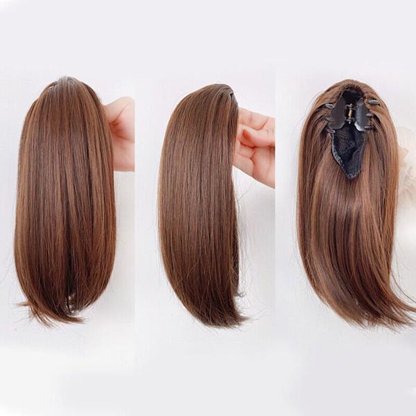 Claw Clip Ponytail Peruukki Ponytail Clip VAALEENRUSKEA Light Brown