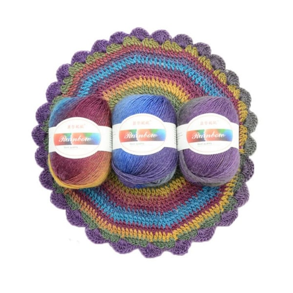 Alpaca Mohair langat Puuvillalanka 7 SATUNNUSVÄRI 7 SATUNNUSVÄRI 7 Random Color