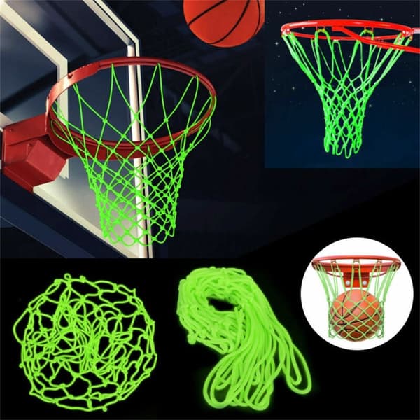 Lysande glödande basketnät vit