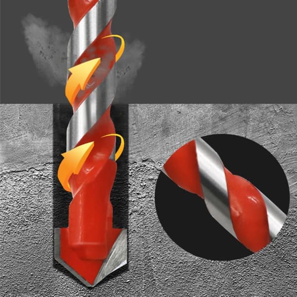 4 STK Tile Drill Bit Set Keramisk Twist Drill Bits Glass Punch