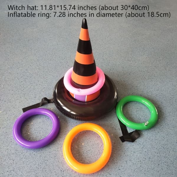 Uppblåsbart Ringkastningsspel Häxhatt Ferrule Leksaker Halloween