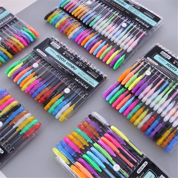 Gel Penner Sett Marker Pen Pastell