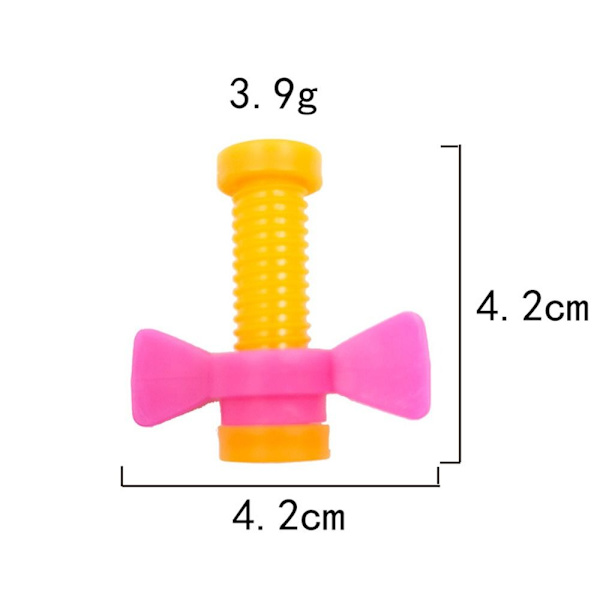 8 set Bolts Leksaker Montessori Screw Building Blocks