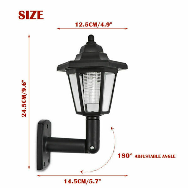 2 Stk Sekskantede Solar Lights Retro Lantern 1 STK 1 STK 1pc