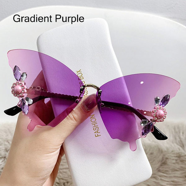 Crystal Butterfly Aurinkolasit Reunattomat aurinkolasit GRADIENT Gradient Purple