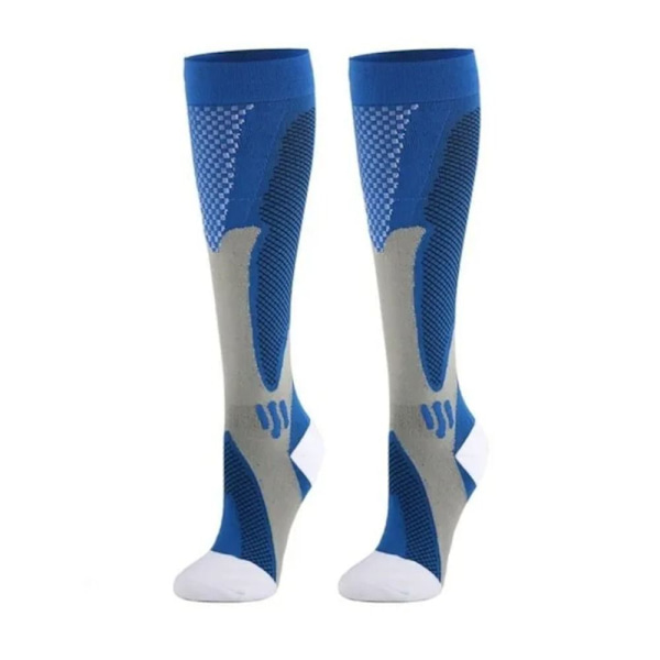 Kompressionsstrumpor Sportstrumpor BLÅ L-XL Blue L-XL