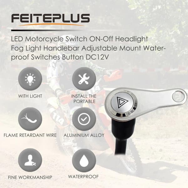 Motorcykelstyrskontakt Moto Light Controller Light