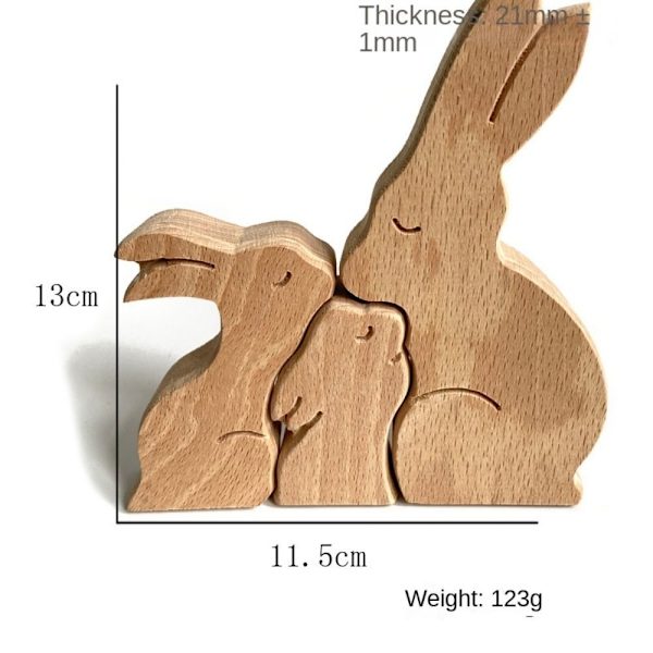 Træstatue Dyrestatue 6 6 6