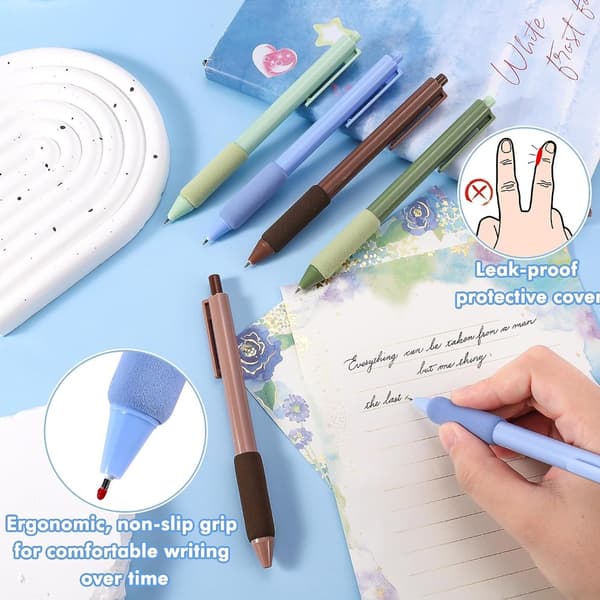 12 Stk Gel Pen Sort Refill Pen Kuglepen