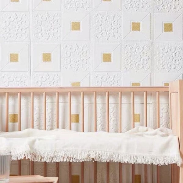 5 Stk Wall Stickers Vægkantliste SØLV silver