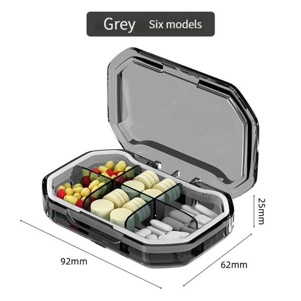 Pilleboks Medisiner Oppbevaringsboks GRÅ gray
