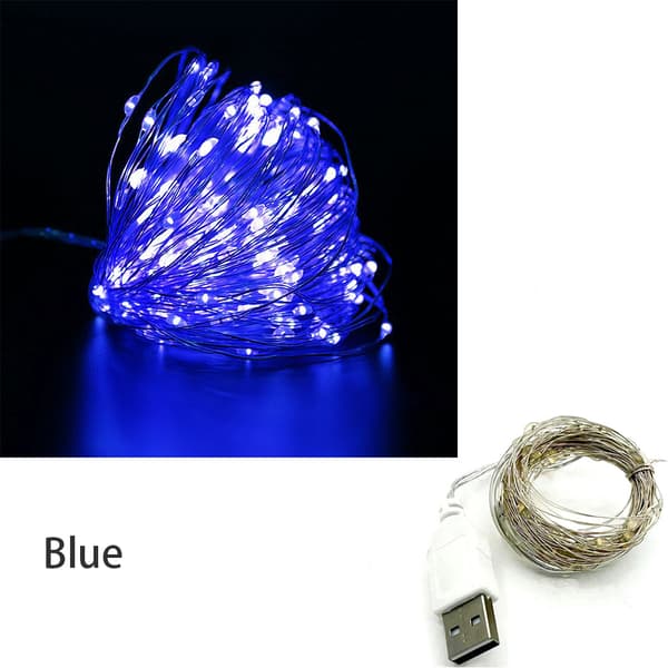 5M LED-strenglys Kobber Sølv 4 4 4