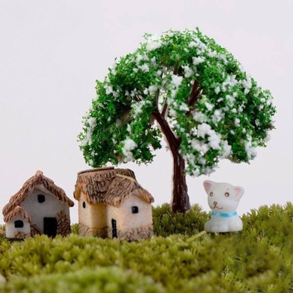 10 stk hus miniature figur harpiks dukkehuse 3 3 3