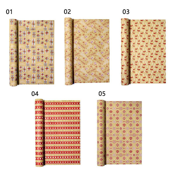2 ark 50*70 cm juleinnpakningspapir DIY Bag 5 5