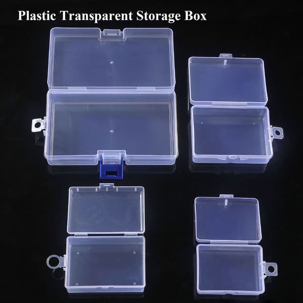 Transparent förvaringslåda Smycken Pärlor Container 9X6.5X3CM 9x6.5x3cm