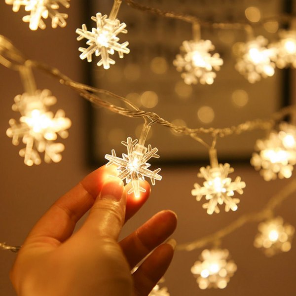 Snowflake LED String Lights Fairy Lights WARM WHITE WARM WHITE Warm White