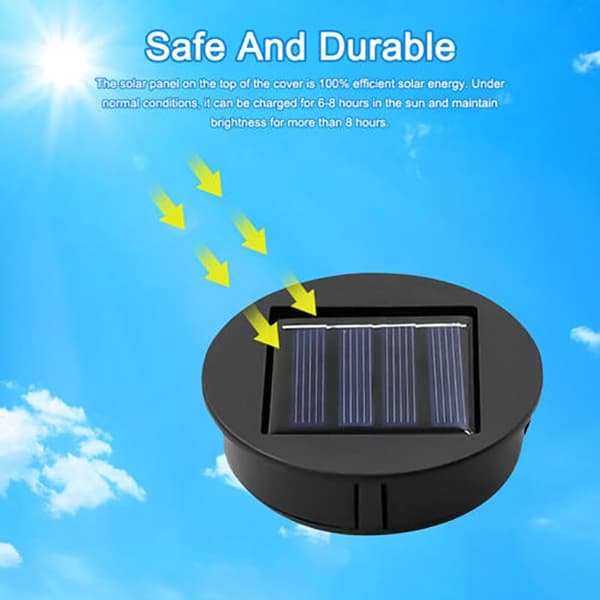 Batterilåda Soldriven ersättnings LED-ljuslåda 2 Pcs