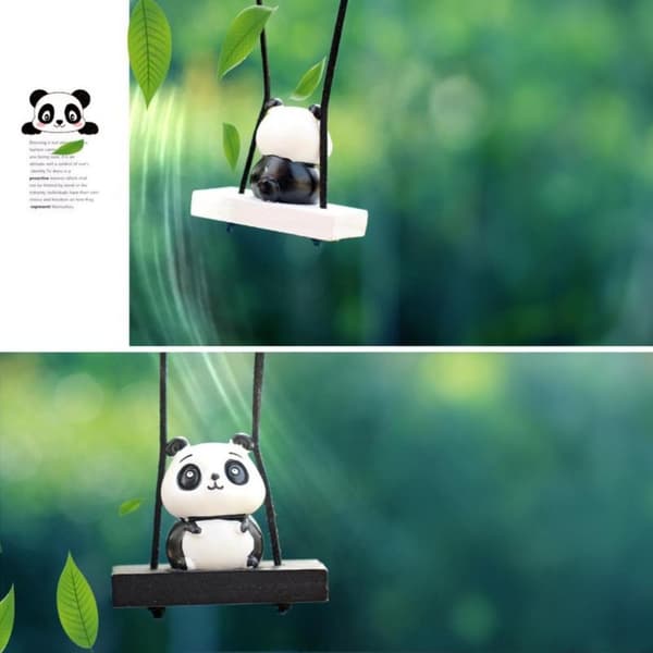 Panda Car Interior Ornament -auton taustapeiliriipus E E E