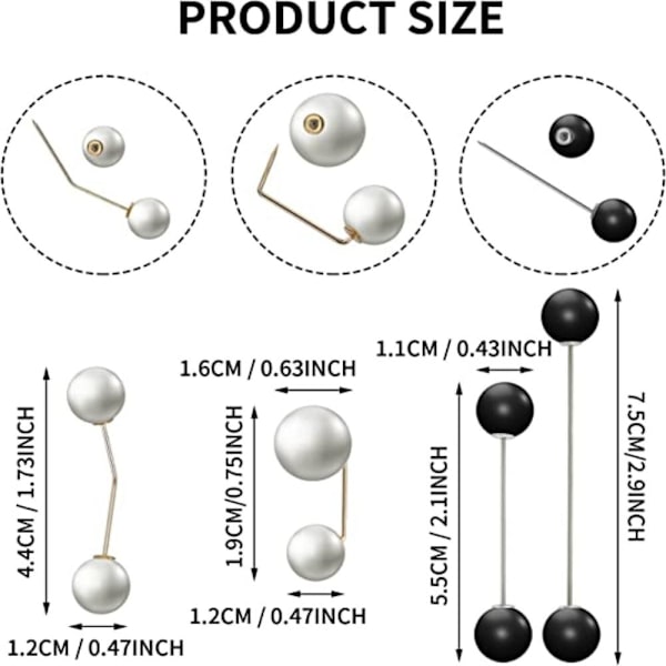 Brosch Brosch Pins Säkerhet SET