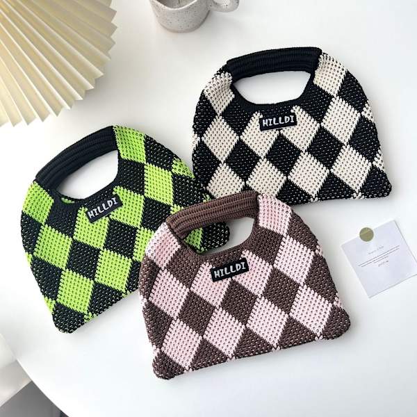 Kudottu laukku Crossbody Laukku PINK pink