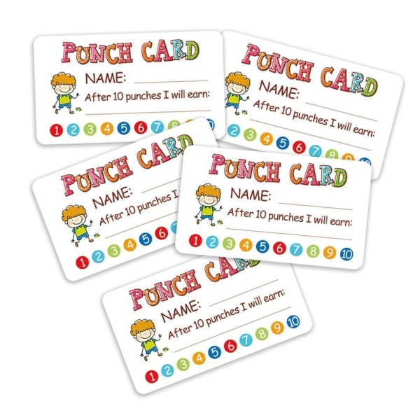 Punch Cards Belöningskorts beteendediagram