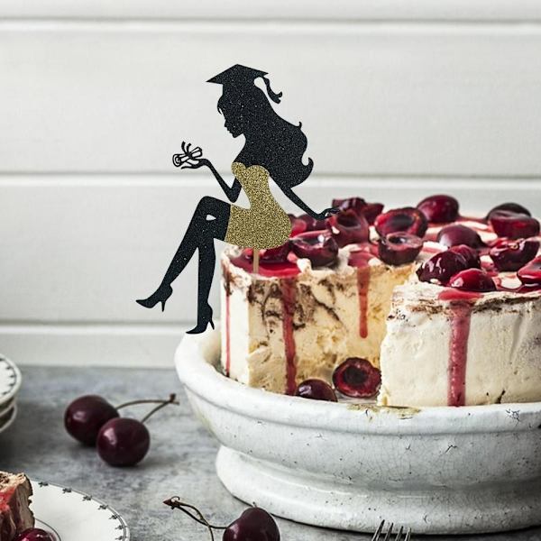 Cake Topper Hyvää valmistumista ROSE GOLD rose gold