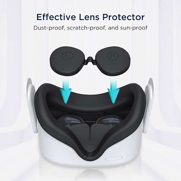 VR Controller Grip Lens Protector Cover HVID white
