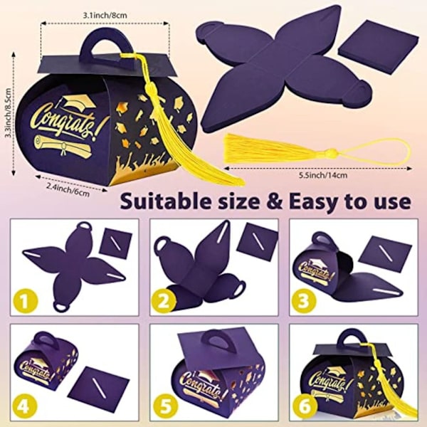12stk slikæske Gaveæske LILLA 12STK 12STK Purple 12Pcs-12Pcs