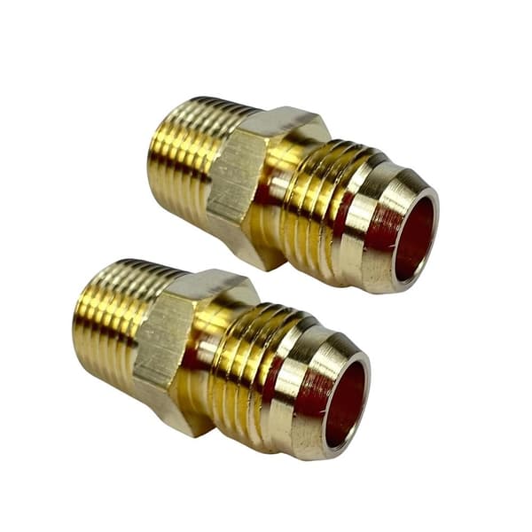 2 STK Han-par Rørfitting Halv Union Gas Adapter