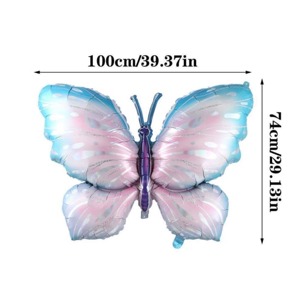 2stk fargerik sommerfugl ballong gradient rosa sommerfugl bryllup