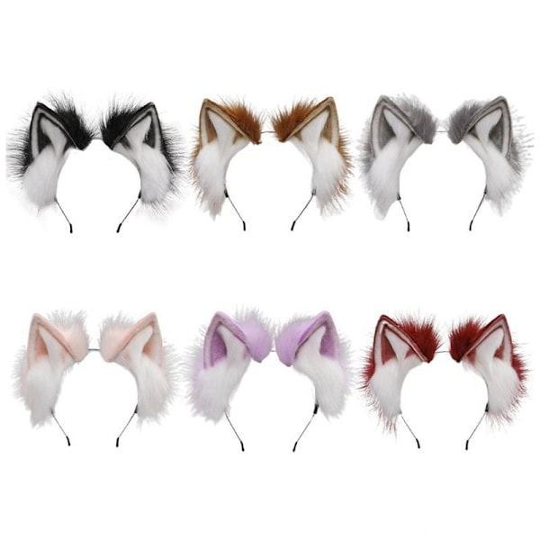 Cat Ear Pannband Cosplay Huvudbonader FÄRG 2 FÄRG 2 Color 2