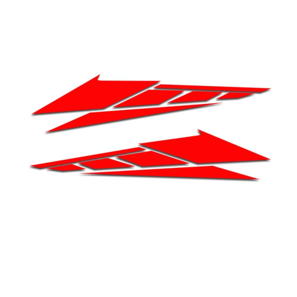 Dekorativt klistremerke for motorsykkel haleboksdekaler RØD 28CM 28CM red 28cm-28cm